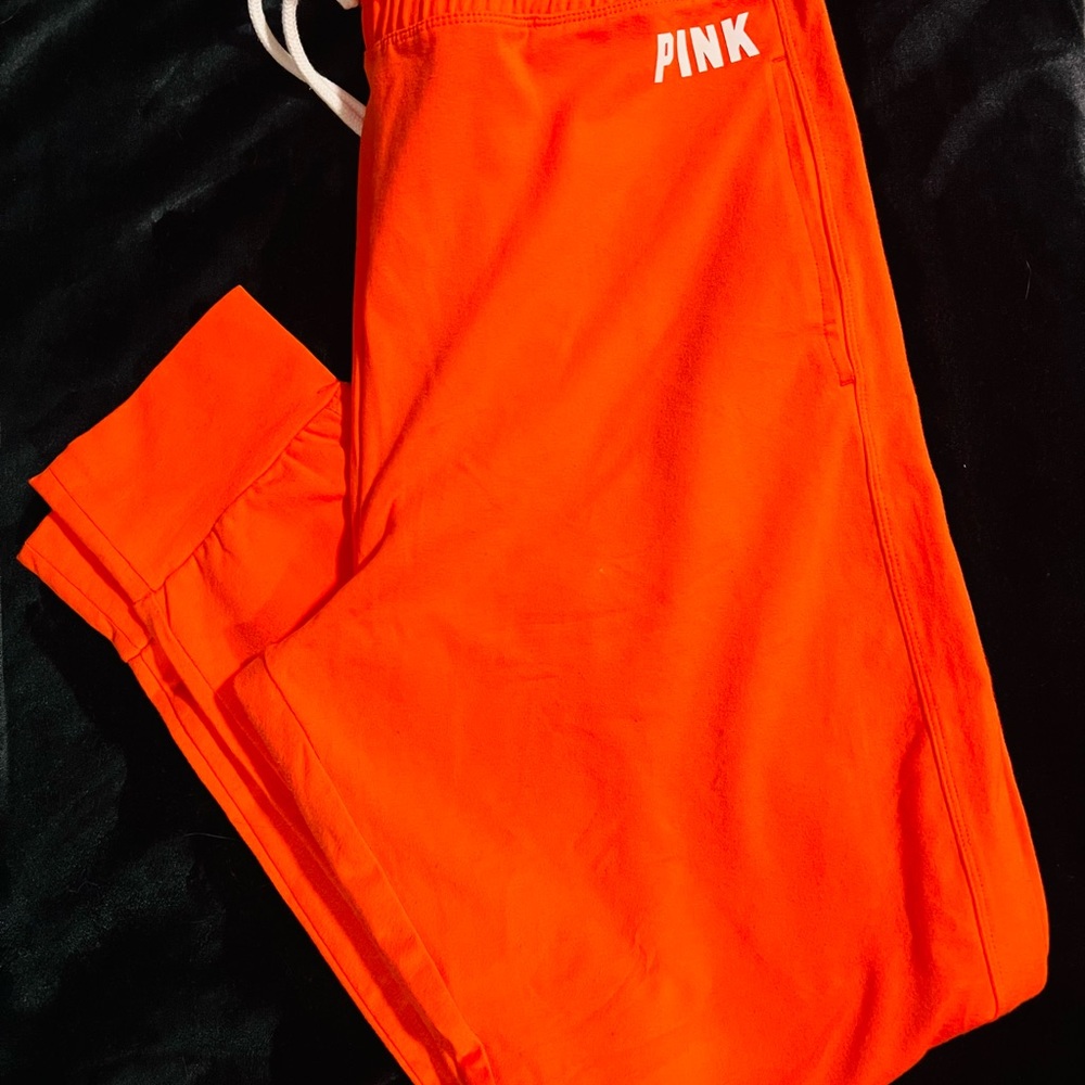 PINK Victoria's Secret Orange Track Pants